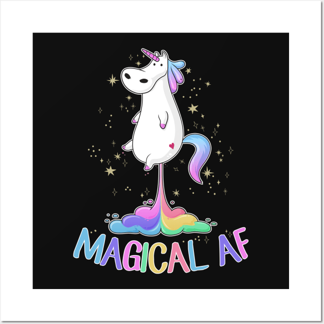 Unicorn Magical AF Wall Art by Psitta